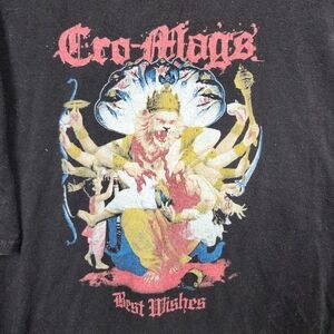 Cro Mags Best Wishes Down But Not Out 89 Punk Shirt Black 2XL